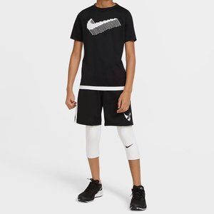 Nike Boys' Pro 3/4 Knee Compression BV3506-100 NWT
